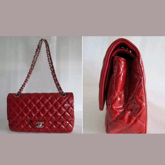 (SOLD) Chanel Red Medium Double Flap Bag - Picture 2 of 5